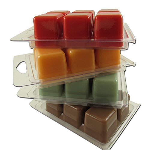 Bettli Clamshell Molds Wax Melt Mold Clear and Packaging 6-Cavity for Candle and Soap Making (100 Square Molds)