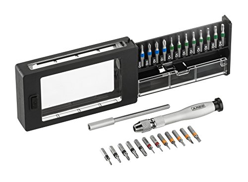 ARES 72109 | 26pc Precision Bit Set | Heat Treated CR-V Steel Construction & Precision CNC Machining | Includes Storage Case, Bit Driver & Magnetic Bit Holder | Perfect for Electronics & iPhone Repair