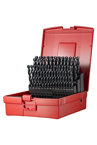Dormer A190203 HSS High Speed Steel Jobber Drill Bits with 118 Degree Standard Point, Set of 51