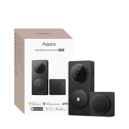 Photo 1 of **FACTORY SEALED** Aqara Smart Doorbell Camera G410 with Chime, 2K, HomeKit Secure Video, 2-Way Audio, Built-in Matter Hub, Wireless/Wired, Supports Apple Home, Alexa, Google, Home Assistant, 2.4G/5GHz Wi-Fi, Black