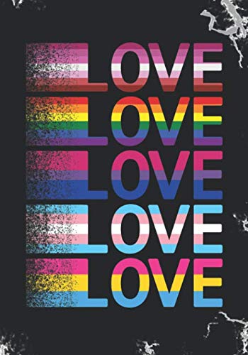 Love Love Love Love Love: Blank Lined Journal Notebook for LGBT Pride, lesbian Pride, Gay Pride, Bis by Own Notebooks