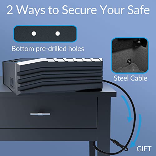 Biometric Gun Safes for Pistols, Fingerprint Gun Safe for Handgun Quick