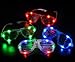 12 Pack LED Light Up Glasses - Assorted Flashing Lights (Slotted Shades)