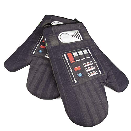 Star Wars Darth Vader Oven Mitt Set - Grill and Cook on The Dark Side - One Size - Pair of 2