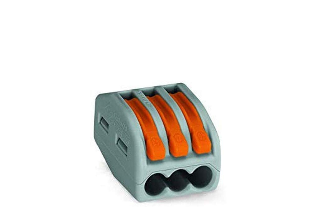 Pack of 15 Wago Plug-In Terminals, 3 x 0.08-4 mm² 222-413