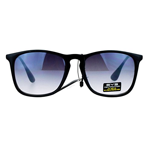 UV Protection Unisex Sunglasses Classic Hipster Square Frame Shades Black