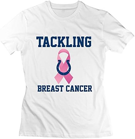Women's Colts Tackling Breast Cancer T Shirt White