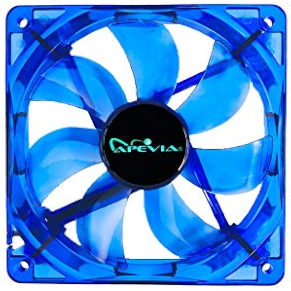APEVIA CF12SLUBL Case Fans 120mm 4pin+3pin Ultra Blue LED Computers