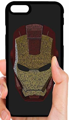 Iron Man Head Word Text Art Black Background Marvel Comics Phone Case Cover - Select Model (iPhone X)