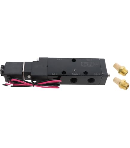 320178 4-Way 12V Electronic Solenoid Valve - Air-piloted assist