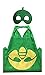 Honey Badger Brands Dress Up Comics Cartoon Superhero Costume with Satin Cape and Matching Felt Mask, PJ Masks, Gekko