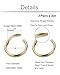 Thunaraz 3 Pair Stainless Steel 16G Sleeper Earrings Septum Clicker Nose Lip Ring Body Piercing Golden Tone