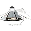 Sport Tent wasserdichte Campingzelt Familienzelt Tipi Zelt Outdoor Doppelschichten Teepee 3.1M / 10ft Pyramidenzelt Indianzelt mit festen Groundsheet Weiß
