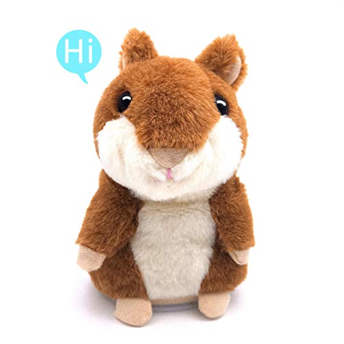 Talking Hamster, Repeats What You Say Plush Animal Toy Electronic Hamster Mouse for Boys, Girls & Baby Gift .