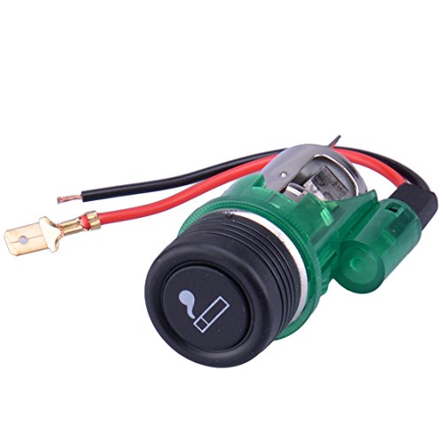 CITALL 12V 120W Portable Car Cigarette Lighting Lighter Power Outlet Plug Vehicle Motorcycle Car Boat Green