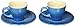 Le Creuset Stoneware Espresso Cups and Saucers, Set of 2, Marseille