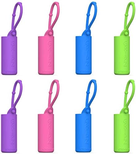 Essential Oil Bottle Case Travel Holder For Car, Purse, Gym Bag, Backpack, Keychain, Keyring, On the Go, Oils Storage (8-pc 10ml Roller, 4-Color)