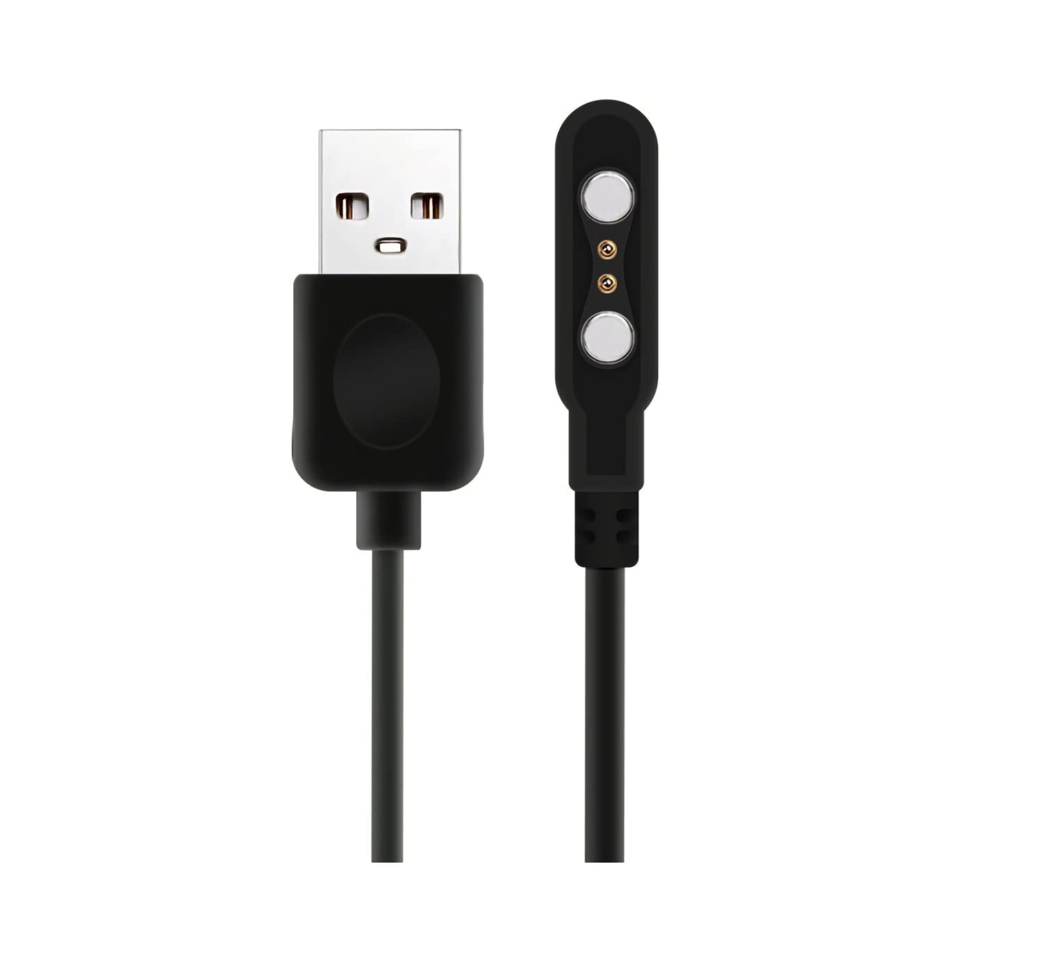 LKHSYAN Smart Watch Charger Magnetic 2 Pin Universal Smart Watch Charger Charging Cables for Smart Watch GT88 G3 KW18 Y3 KW88 GT68 (Black)