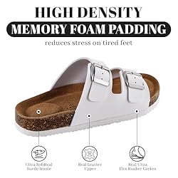 Unisex Cork Footbed Sandals with PU Leather