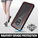 YOUMAKER Crystal Clear Case for Galaxy S9 5.8 inch, Full Body with Built-in Screen Protector Heavy Duty Protection Slim Fit Shockproof Rugged Cover for Samsung Galaxy S9 5.8 inch (2018) - Red/Black