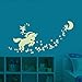 BENBO Wall Decals Glow in Dark Cute Horse Stars Fairytale Fairy Wall Stickers DIY Kids Girls Bedroom Home Nursery Room Wall Mural Decor