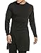 Coofandy Men's Long Sleeve Slim Fit Long Hem Pullover T-Shirt, Black, Small