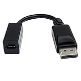 StarTech.com 6in DisplayPort to Mini DisplayPort Video Cable Adapter - M/F - DP Male to Mini DP Female - Black (DP2MDPMF6IN)