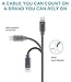 iCASEIT MFi Certified USB Cable Compatible with iPhone Xs Max, XS, XR, X, 8 & 8 Plus, 7 & 7 Plus, 6 / 6s & Plus, SE 5S 5c 5 iPad Mini Air Pro & MacBook Pro/Air & iMac & More - Braided Gray & Black
