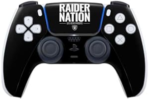 Skinit Decal Gaming Skin Compatible with PS5 Controller - Officially Licensed NFL Las Vegas Raiders Team Motto Design