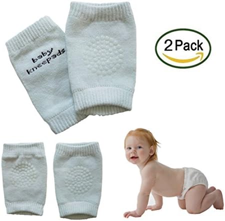 EDCMaker 2 Pairs Breathable Adjustable Baby Elbow Knee Pads(Five Colors)