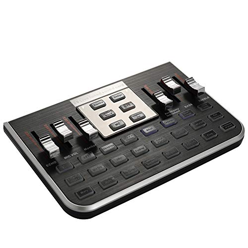 Godyluck Studio Audio Mixer Microphone Excellent Quality Voice Music Professional Audio USB Headset Webcast Entertainment Karaoke Steamer Live Sound Card F8 4 Modes
