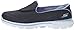 Skechers Performance Women's Go Walk 3 Strike Walking Slip-On Shoe, Charcoal/Blue, 6.5 M US