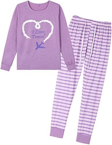 VENTELAN Women's Pajamas Long Sleeve Sleepwear Soft 2 Piece Lounge Pajama Set