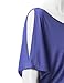 TWINTH Drape Tunic Top Plus Size Loose Fit Cut Out Off Shoulder Violet 2XL