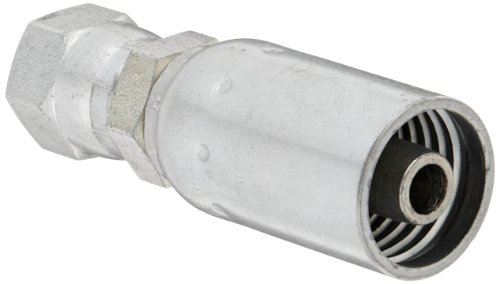 Eaton Weatherhead Coll-O-Crimp 06U-606 Female Swivel Fitting, SAE 37-Degree, Low Carbon Steel, 3/8