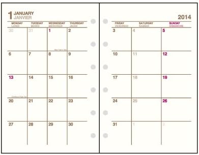 Amazon エトランジェ ディ コスタリカ ミニ6リフィル アイボリー2色印刷 13年12月始まり マンスリー ミニ 6穴 Sref M 03 システム手帳用リフィル 文房具 オフィス用品