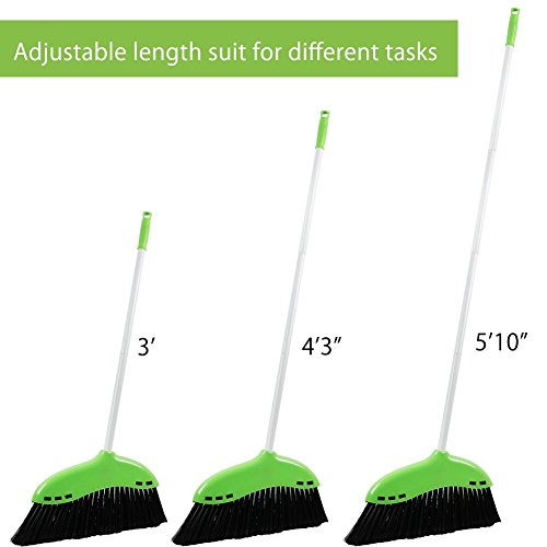 Long handle Broom Power Corner Large Angle Broom Use for Indoors or Outdoors Easy for Brooming, Sweeping, Cleaning, Housekeeping