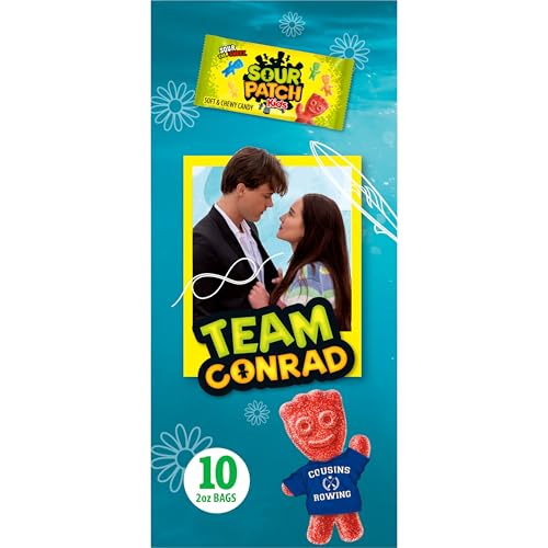 SOUR PATCH KIDS AND SWEDISH FISH MINI THE SUMMER I TURNED PRETTY SOFT & CHEWY CANDY VARIETY PACK, BULK CANDY, 20 SNACK PACKS