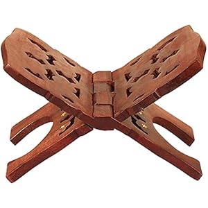 Tijara Holy Books Stand Hand Made Wood Carving Religious Book Holder