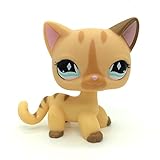ZAD LPSs Figure Rare Short Hair Stand Cat #886 Cream Diamond Stripe