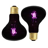 FIVEAGE 100W Night Heat Lamp Heating Infrared Bulb, Moonlight Pet Light UVA Spot Lamp for Reptile and Amphibian Use - Lizard Tortoise Spider Snake Chameleon 2 Pack