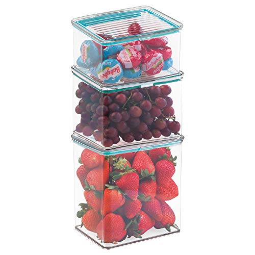 iDesign Plastic BPAFree Pantry Food Storage Organizer Bin with AirTight Hinged Lid, 2 Quart