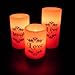 EGI - Set of 3 Flickering Flameless Candles with Multi Color Remote Control and Timer - Romantic Led Candles - with Live, Love, Laugh Decal - Made with Real Wax