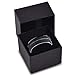 Charming Jewelers Tungsten Wedding Band Ring 8mm Men Women Comfort Fit Black Bevel Edge Brushed Polished Size 9.5
