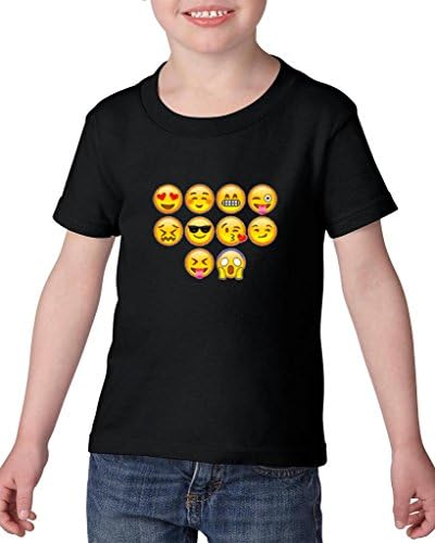 Xekia Emoji Entourage Heavy Cotton Toddler Kids T-Shirt Tee Clothing