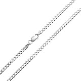 Bling Jewelry Sterling Silver Mens Curb Cuban Chain Necklace 80 Gauge Italy