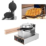 Ridgeyard 110V 1400W Hong Kong Style Waffle Maker Egg Bubble Maker Rotated Nonstick Grill