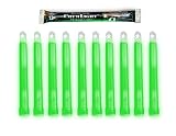 Cyalume ChemLight Military Grade Chemical Light Sticks - 12 Hour Duration Light Sticks Provide Intense Light, Ideal as Emergency or Safety Lights, for Tactical Applications, Hiking or Camping and Much More, Standard Issue for U.S. Military Personnel - Green, 6" Long (Pack of 10)