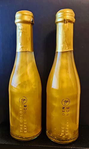 TGE -"Gold Sekt" - 4er Piccolo Set ! The Golden Experience ! Original & Rarität! Für Champagner- und Sekt Liebhaber als Lifestyle Getränk mit 23 Karat Goldplättchen, Blattgoldflocken und Goldstaub.
