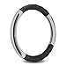 World 9.99 Mall Golf Cart Steering Wheel Cover for Club Car, Pu Leather Microfiber Anti Slip Steering Wheel Cover(Black Grey)